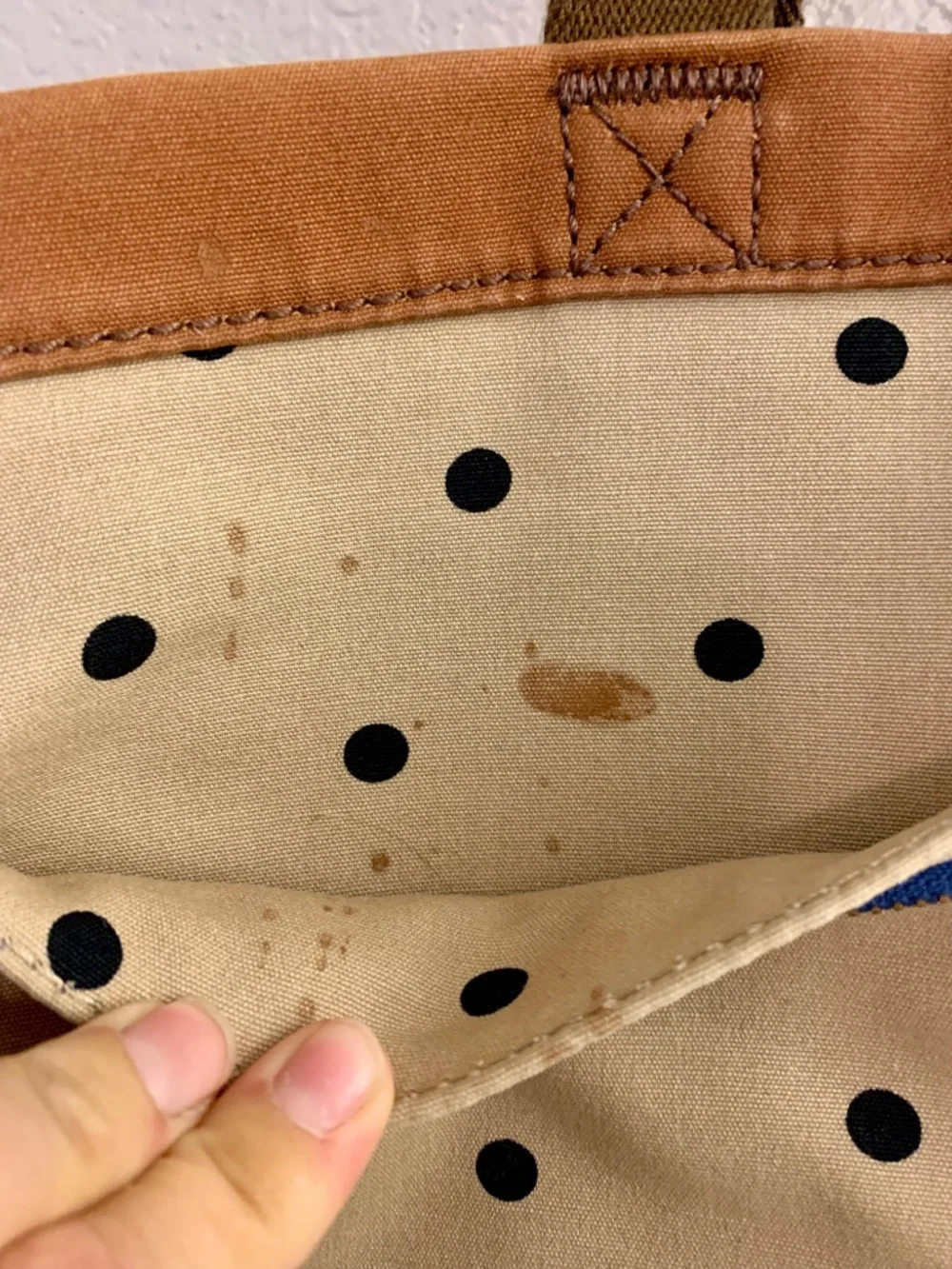 Fossil Passport E W Satchel Kki Top Handle Bag - LOTS OF WEAR